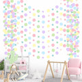 Outus 10 Pieces Colorful Circle Garland Banner Hanging Paper Dot Decorations by Outus