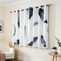 SUBRTEX Boho Leaf Printed Curtains 63 inch Long 2 Panels, Room Darkening by Subrtex