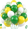 Paready Green and Yellow Balloons, 12 Inch Latex Balloons Helium by Paready