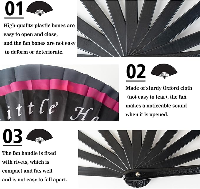 Custom Fans with Your Photo/Text - 13 Inch Personalized Folding Hand Fan for Line Dancing, Weddings, Parties | Decorative Gift for Women, Church Events & Dance Performances (30, 13 Inch)