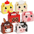 Tevxj 12 Pack Farm Animal Party Favor Boxes Farm Theme Birthday Goodie Boxes by Tevxj