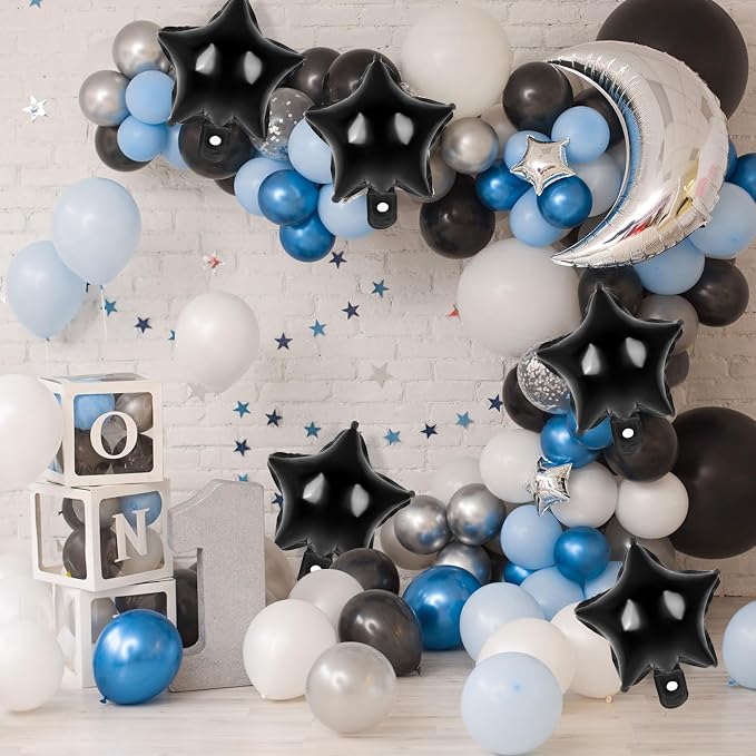 50 Pcs Star Balloons, 10 Inch Black Star Foil Balloons, Stars Shaped Balloon - Image 3