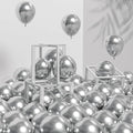 Awenztech 120pcs 5 inch Metallic Silver Latex Balloons | Graduation, Baby Shower by Awenztech