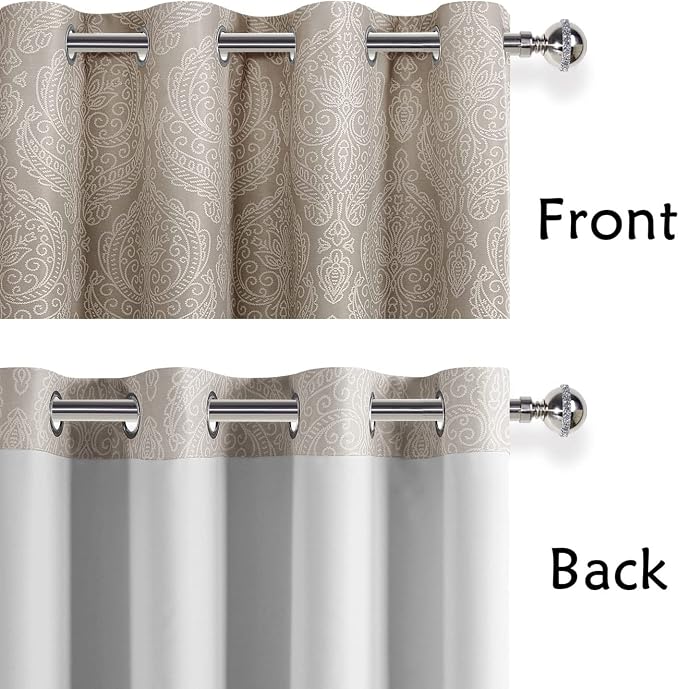 DWCN Brown Ombre Curtains for Bedroom - Image 2