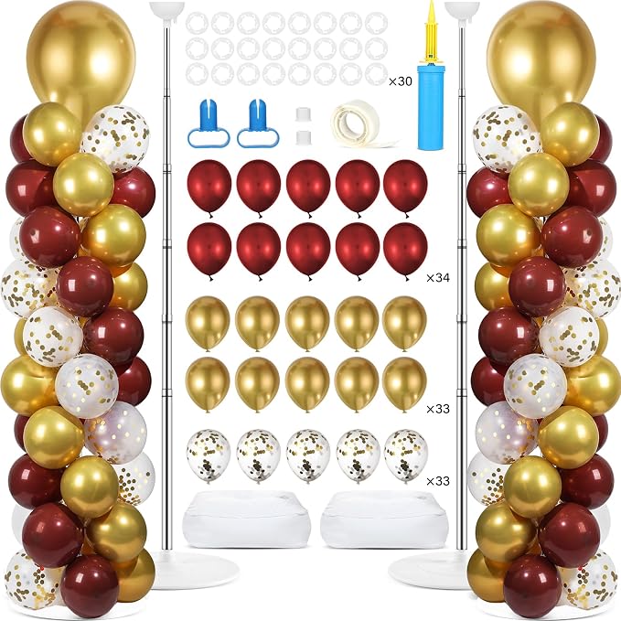 2 Sets Adjustable Balloon Column Stand Kit by Naozinebi