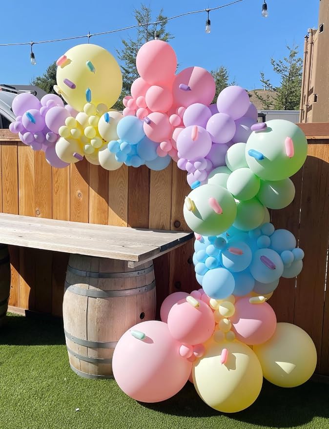 Pastel Balloon Arch Garland Kit, Candy Ice Cream Foil Balloons - Image 3