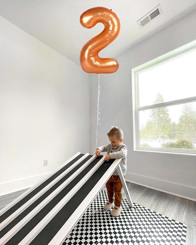 7 Balloon - Orange Birthday Number Balloons, 40 Inch Decorations Men Women | - Image 3