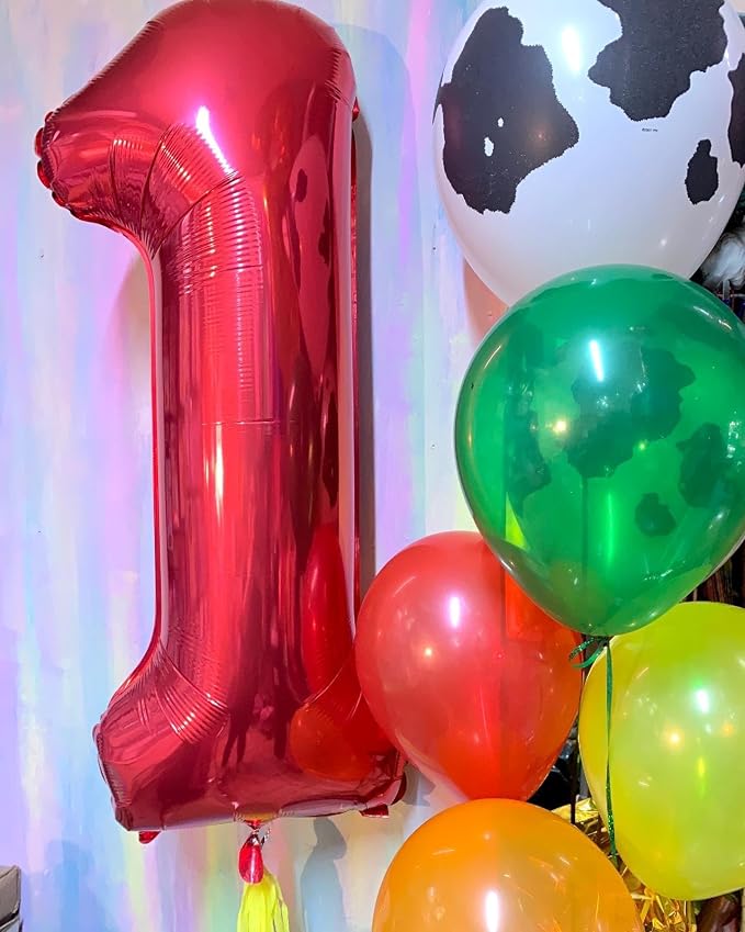40 Inch Red Number 1 Balloon Birthday Party Decorations - Image 4