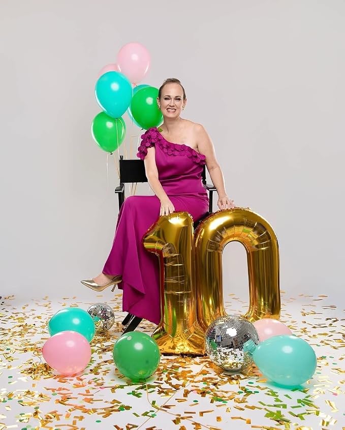 40 Inch Gold Number 1 Balloon Birthday Party Decorations - Image 4