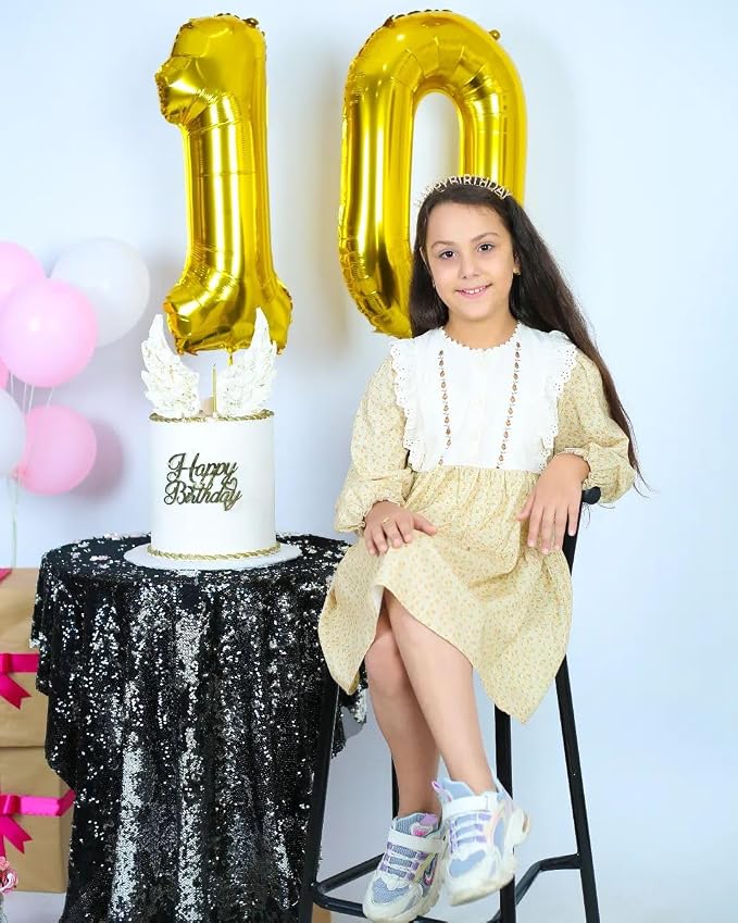 Gold Number 10 Balloon 40 Inch - Image 4