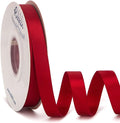 Ribbli Double Faced Scarlet/Dark Red Satin Ribbon, 1/2” x Continuous 25 Yards by Ribbli