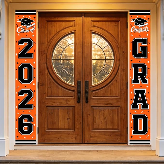 2026 Graduation Decorations, Congrats Grad Banner Backdrop by Gatherfun