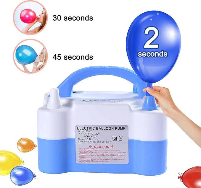 Electric Balloon Pump, Portable Electric Balloon Blower Machine Balloon Air - Image 3