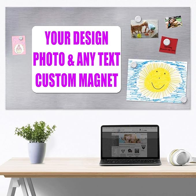 KETABAO – 13" Create Your Own Custom Refrigerator and Car Hexagon Photo Magnets - Personalized Decorative Magnetic Frames