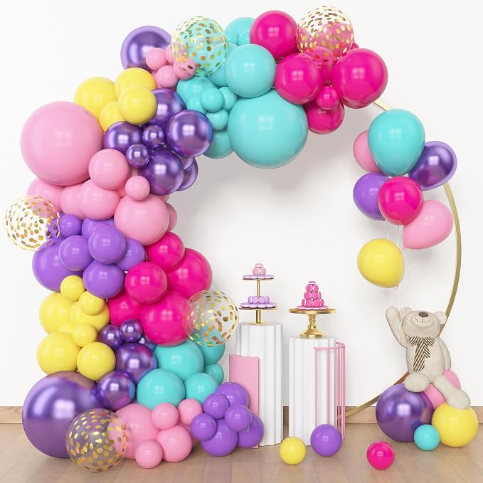 Amandir 153pcs Purple Blue Pink Balloon Garland Arch Kit Different Sizes | 18 - Image 7