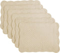 HOMBYS Quilted Placemats Set of 6 Washable-13x18 inches Rectangular Placemats by HOMBYS