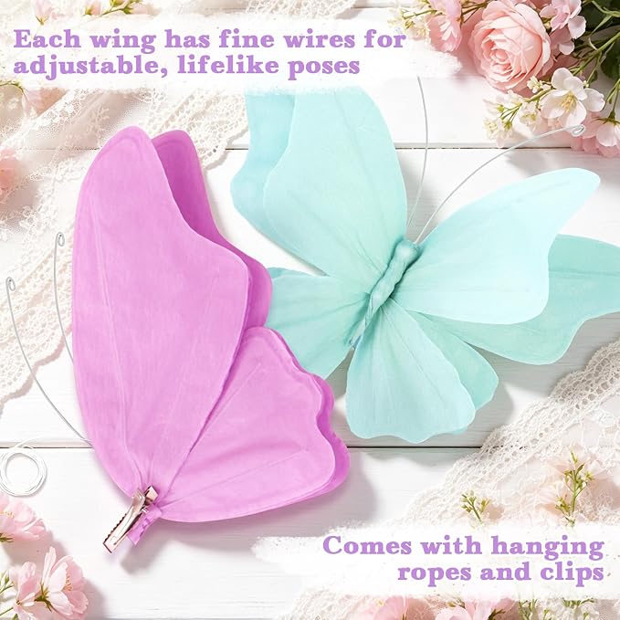 3D Hanging Butterfly Decorations, Butterfly Birthday Party Decorations - Image 3