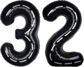 Race Car 40 Inch Black 32 Big Large Helium Balloon Number 0-9 | Track Giant by SULALABOO