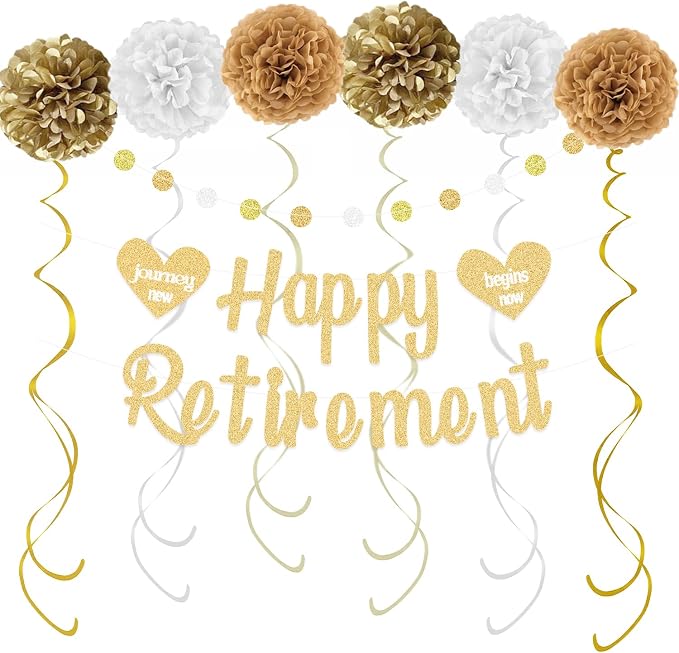 KOKAR Gold Retirement Party Decorations by KOKAR