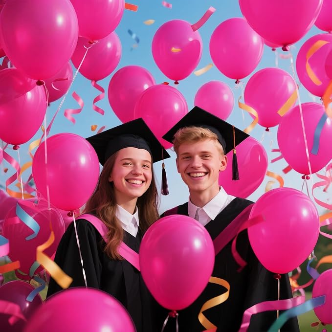 200pcs Hot Pink Balloons 5 Inch, Small Mini Latex Balloons - Image 5