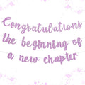 Pre-Strung Congratulations Banner New Chapter & Journey Hanging Garland Glitter by Unknown