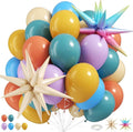 Boho Rainbow Balloons, 12 Inch Pastel Colorful Balloons by FEYG