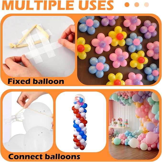 Hushee 8 Pack Large Balloon Arch Clips 3.7 Inch Heavy Duty Clip and 50 Pcs - Image 6