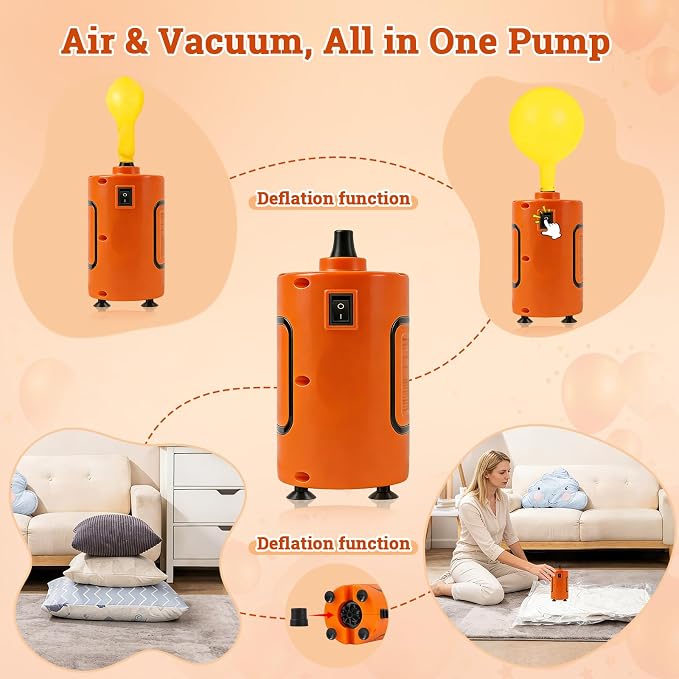 Balloon Pump Electric, Portable Balloons Inflator Air Pump | 110V Small - Image 4