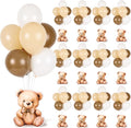 12 Sets Brown Bear Baby Shower Balloon Stand Kit by Unknown