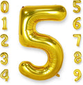 AULE 40 Inch Gold 5 Balloon Number Foil 0-9 Birthday Big Numbers | Birthday by AULE