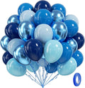 BAUANOOY Blue Balloons Metallic Blue Balloon, Graduation, Birthday Party by BAUANOOY