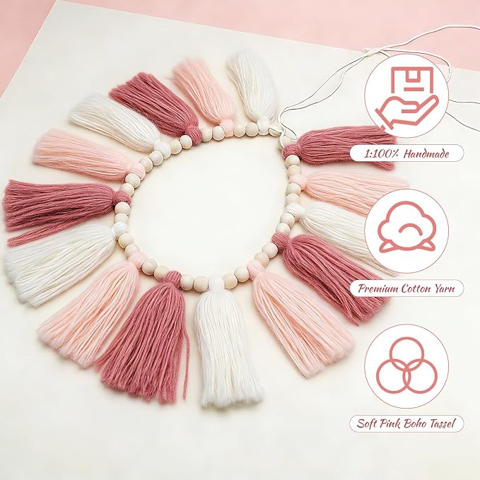Boho Yarn Tassel Garland - Image 3