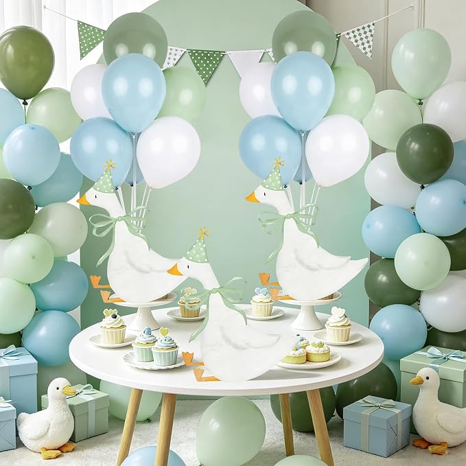 6 Sets One Silly Goose Birthday Decoration Silly Goose Baby Shower Tabletop - Image 9