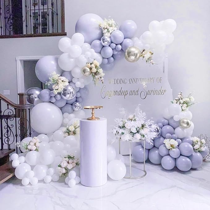 PartyWoo Dusty Blue Balloons 85pcs Different Sizes Pack of 18 12 10 5 Inch Boho - Image 7