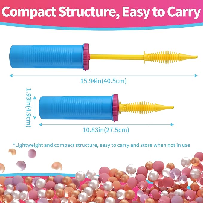 Balloon Pump Handheld Two Way Dual Action, Fast Manual Balloon Inflator - Image 2