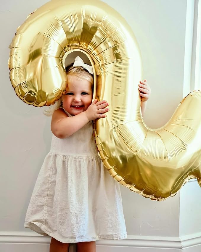 Champagne Gold Number 0 Balloon 40 Inch - Image 4
