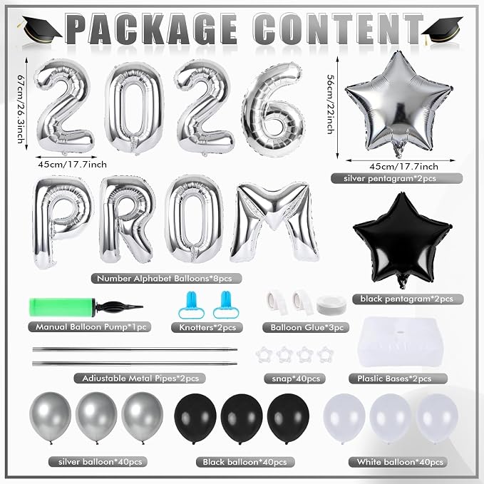 2 Sets Graduation Balloon Column Stand Kits - Image 4