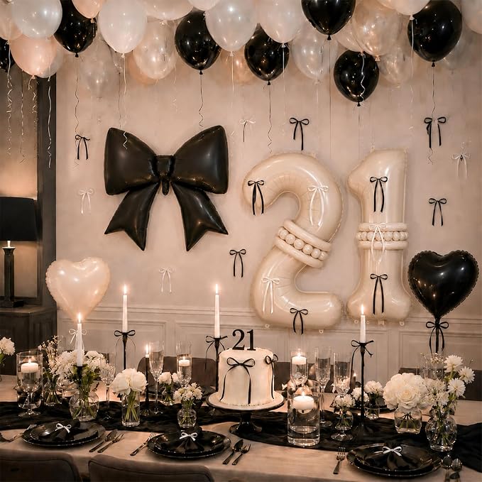 Cream 21 Number Balloon 40 Inch, 21st Birthday Decorations - Image 2