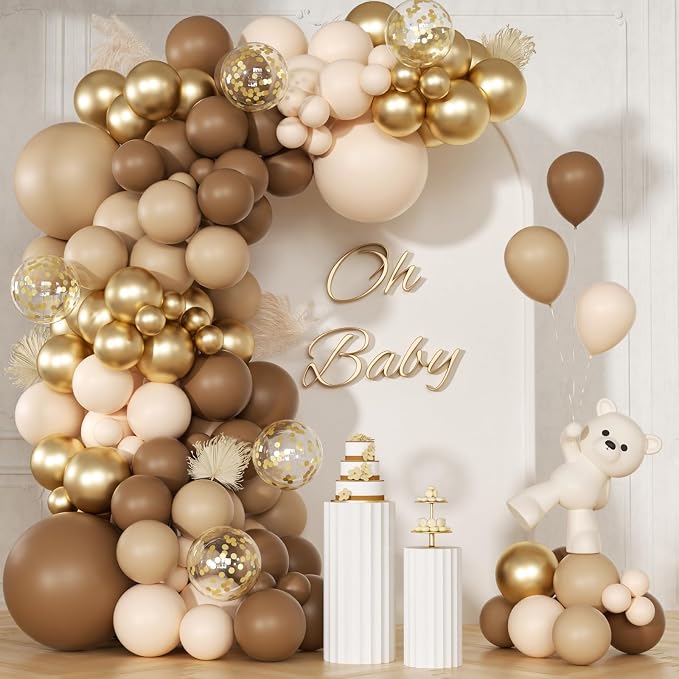 147pcs Brown Balloon Arch Garland Kit by BAUANOOY