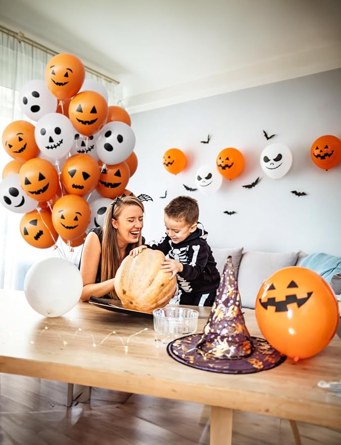 Halloween Balloons, 6 Styles | 60Pcs 12 Inch Halloween Latex Balloons - Image 4