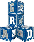 2026 Graduation Decorations Blue and Silver Balloon Boxes Class of 2026 Decor by Zhynice