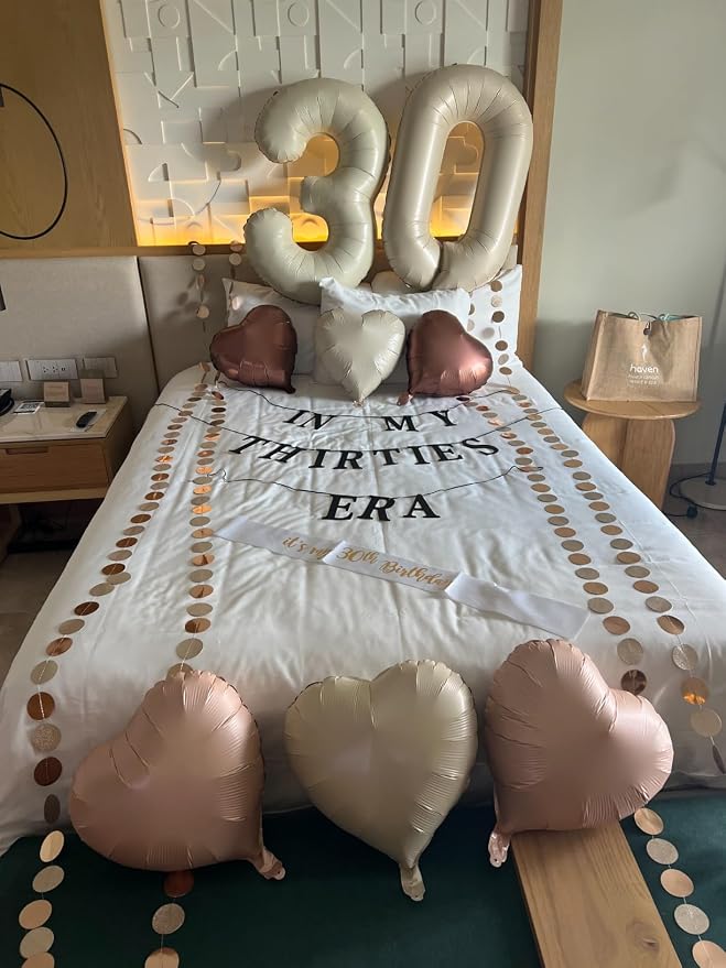 17 Balloon Numbers 40Inch for 17th Year Old Birthday Decorations, Cream | 40In - Image 4
