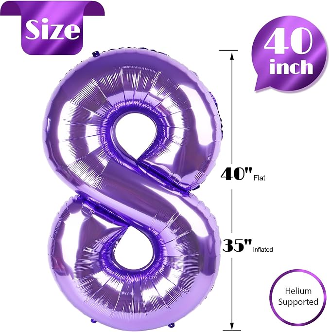 Purple 8 Balloon - Image 5