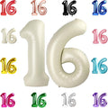 Cream Number 16 Balloon 40 Inch by IWERP