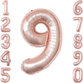 Rose Gold Number 9 Balloon 40 Inch, Radiant Blush Foil by Unknown