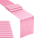10-Pack Satin Table Runner Pink 12 x 108 inches Long, Table Runners by Hahuho