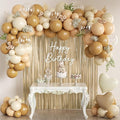 Boho Neutral Brown Balloon Garland Arch Kit by MEBAY