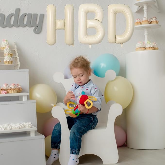 Cream Letter Q Balloons, 40 Inch Balloons Letter Q Mylar Helium Large Q Balloon - Image 5