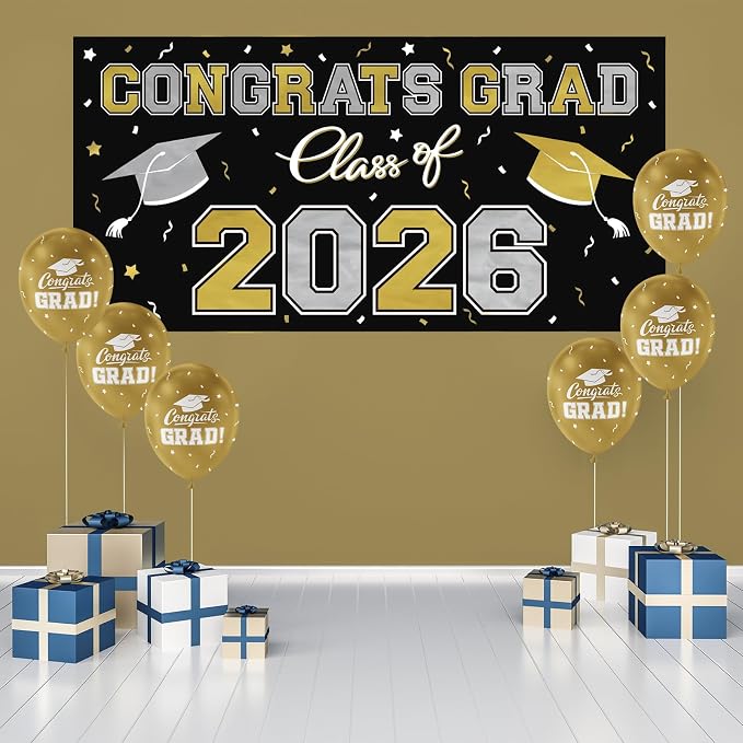 2026 Graduation Party Plastic Backdrop - Image 3