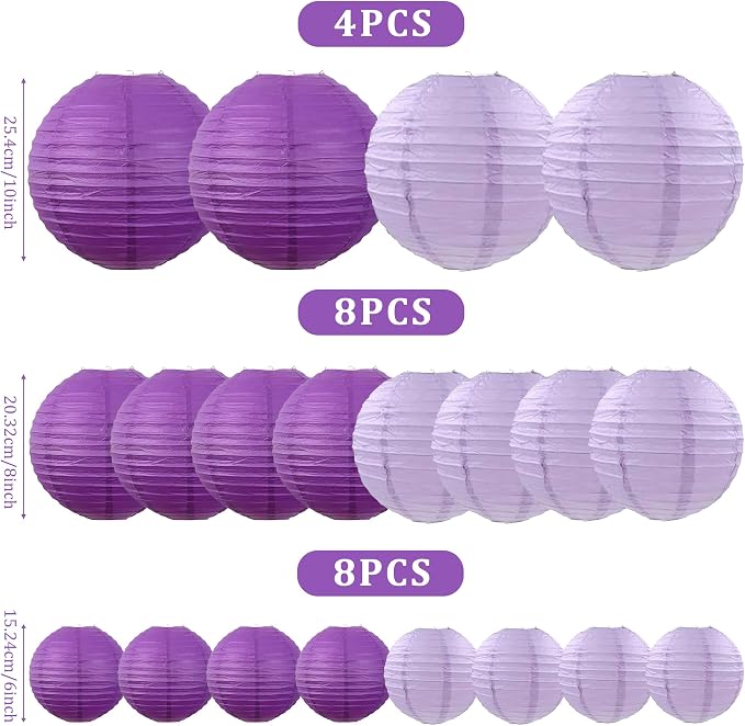 20Pcs Paper Lanterns Decorative - Image 3